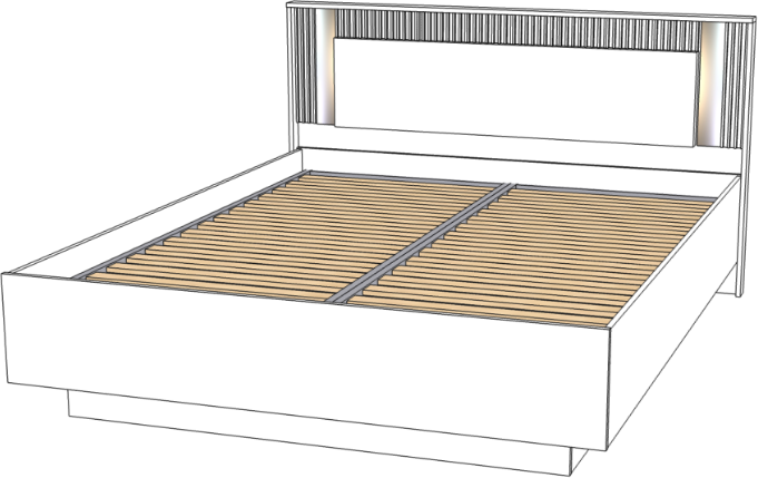 Кровать КИНГ-САЙЗ 180х200 "Харди" с ПМ - Латте/Ирландский ликер
