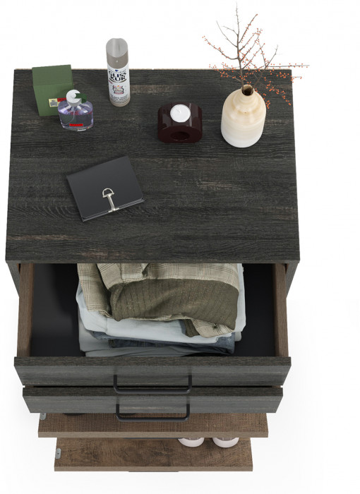 Трувор 13.241.06 Тумба для обуви, цвет дуб гранж песочный/интра, ШхГхВ 50х37х106,9 см.