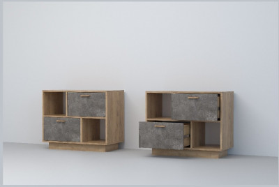 Эго Тумба Т-1 ПД (Камень Темный/Дуб Крафт Золотой)