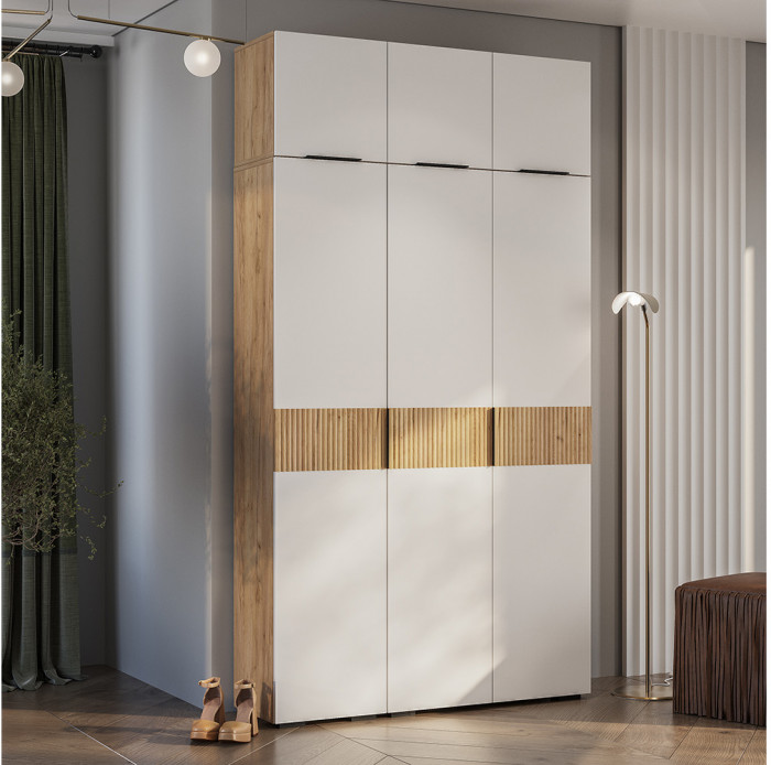 Шкаф навесной "Сандра" ШКН-03 Крафт/Белый