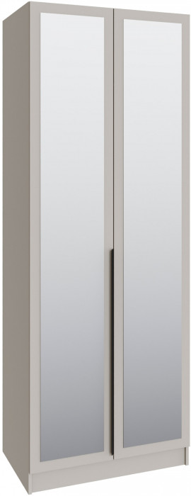 Шкаф Мадрид (0,8) с полками с зеркалом, Кашемир