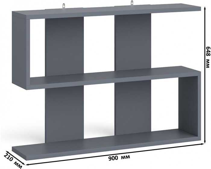 Мори Стол компьютерный МС-6 левый + Тумба МТВ1200.1 + Полка 900, цвет графит, ШхГхВ 210,4х50х209,6 см., НЕ универсальная сборка