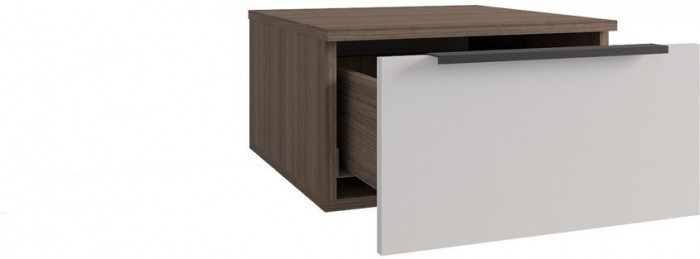 МС Роза Тумба прикроватная (Ройс)+ ручка скоба (Орех Франклин карамель/Пудра скин)