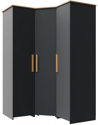 Шкаф угловой "Скандинавия" - Антрацит/Дуб наварра