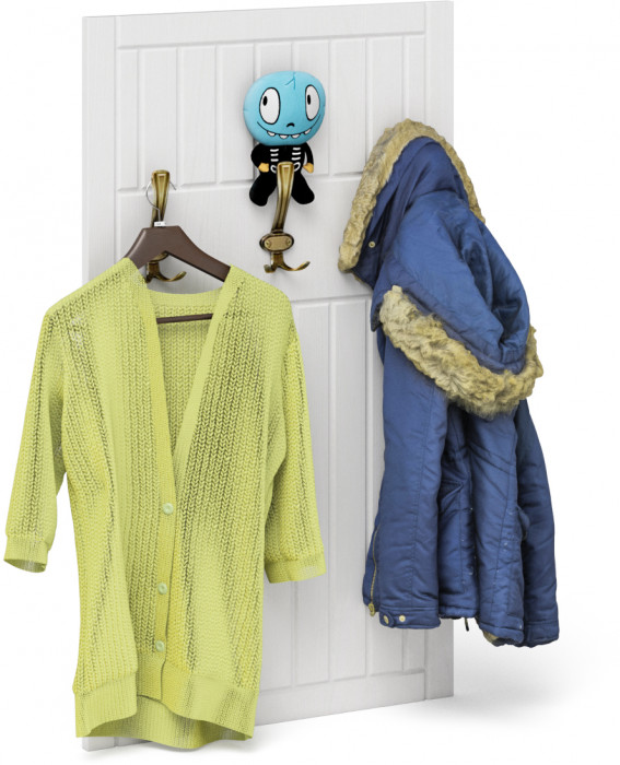 Прихожая П-6 Компоновка № 18, дуб сонома/фасады МДФ белое дерево фрезеровка прованс