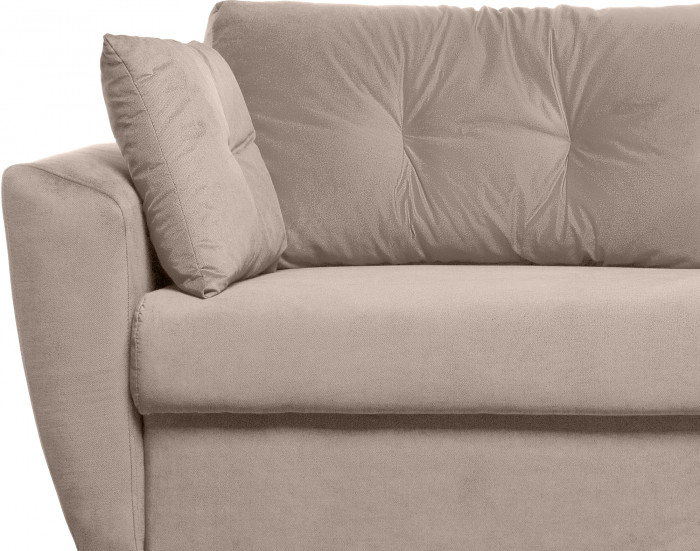 Диван-еврокнижка Амстердам Люкс, 160х195, пружинный блок, велюр бежевый