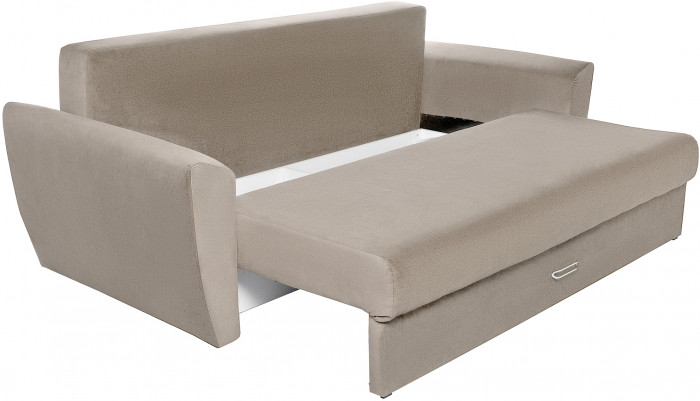 Диван-еврокнижка Амстердам Люкс, 160х195, пружинный блок, велюр бежевый