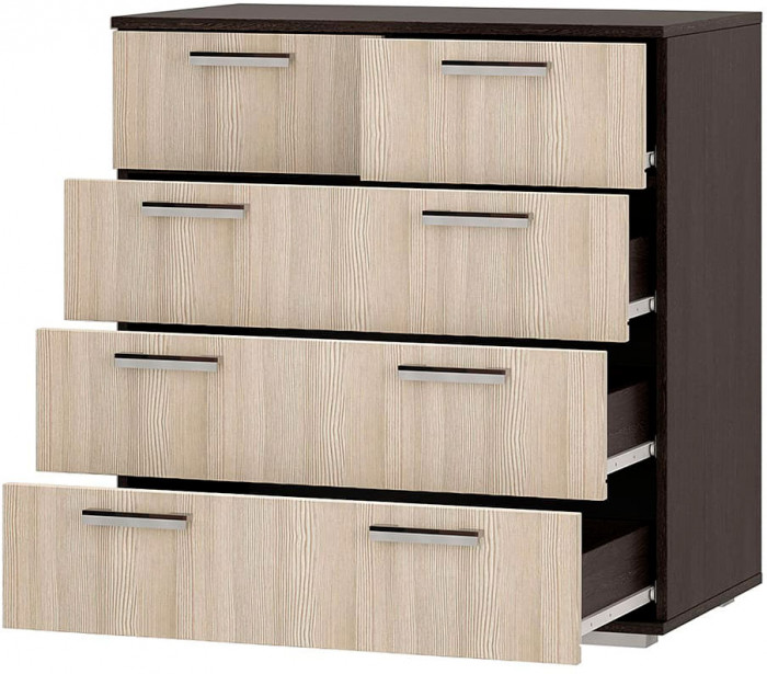 Комод "Стандарт №5" NEW (800х828х460) венге/лоредо