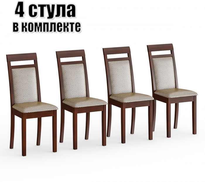 Четыре стула Мебель--24 Гольф-12 разборных, орех