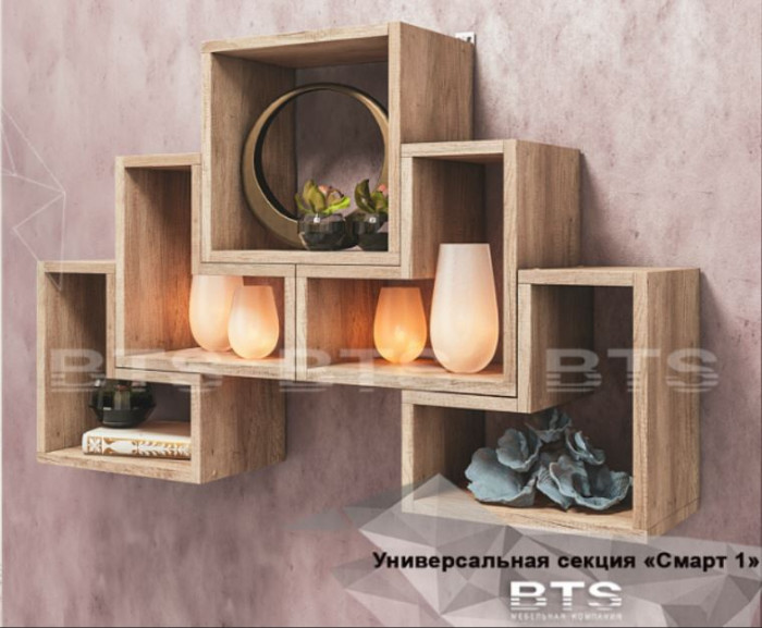 Полка "Смарт-1" ясень белый