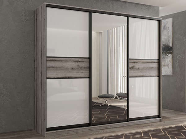 Шкаф-купе Кааппи 10 Эвок Окаменелый 190х60х230 см