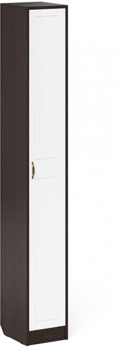 Прихожая П-6-350 Пенал, цвет венге/фасады МДФ белое дерево фрезеровка прованс, ШхГхВ 30х35х210 см., универсальная сборка