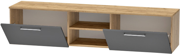 Тумба для ТВ-техники подвесная "Иннэс-7", Крафт золотой/Графит