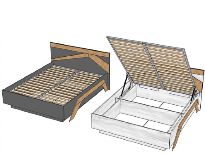 Кровать полутороспальная 140х200 