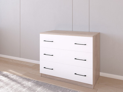 Комод 01/16 90х50х75 Кастелло Серый/Белый