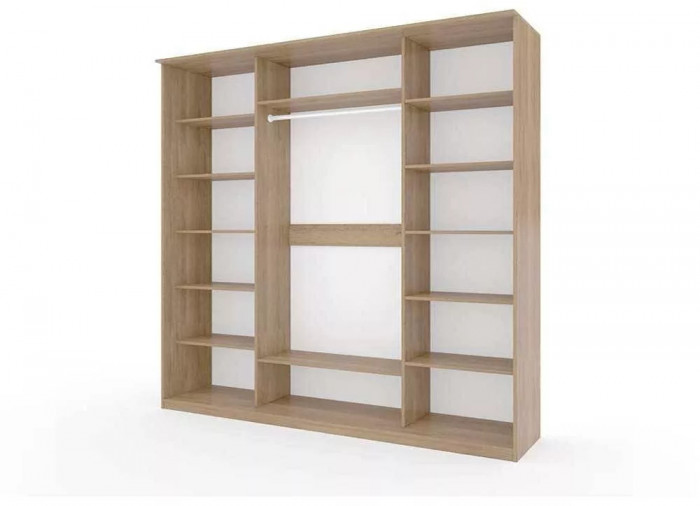 Шкаф купе Модерн 2362х600 4-х дверный 3-х секционный зеркало ясень