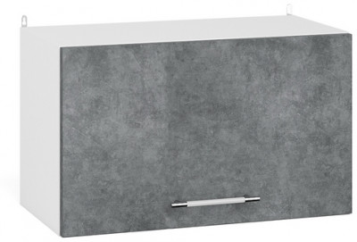 Кухня Мебель--24 ШВГ600 Шкаф горизонтальный 60 см., цвет корпус белый/фасад МДФ бетон лофт графит, ШхГхВ 60х32х36 см.