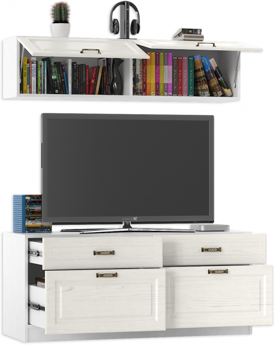 Ливерпуль Набор мебели 5, цвет ясень ваниль/белый, ШхГхВ 140х49,3х200 см.