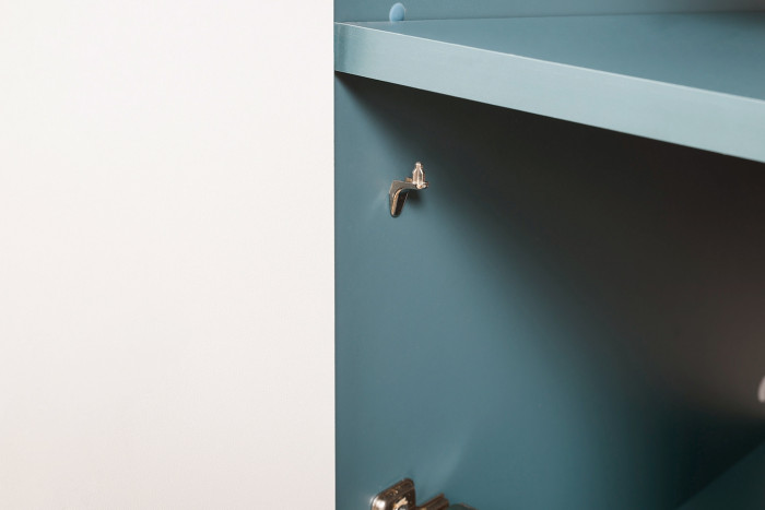 Либера Комод-тумба 16.230.01 + Кармин Комод-тумба 16.230.03, цвет пасифай/красный/белый, ШхГхВ 230,6х42,6х93,2 см., универсальная сборка