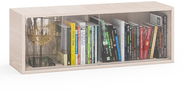 Полка книжная С-МД-КН01, ясень шимо светлый