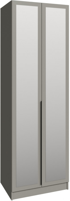 Шкаф Мадрид (0,75) с полками с зеркалом, Мокко