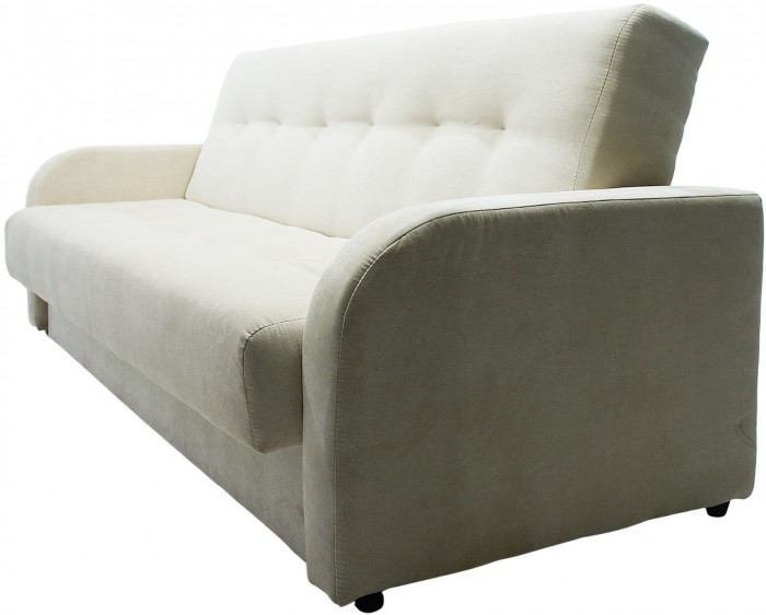 Раскладной диван-кровать, прямой, книжка, цвет бежевый, велюр, Лондон Люкс 120