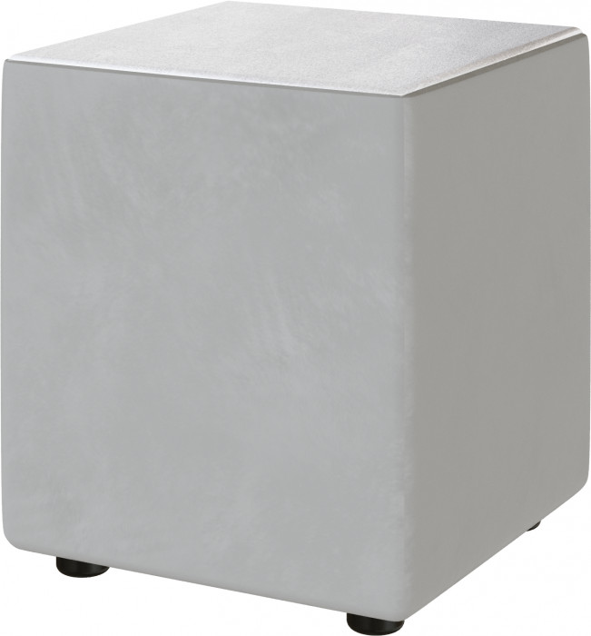 Пуфик "Стивен", Светло-серый/МДФ холст белый