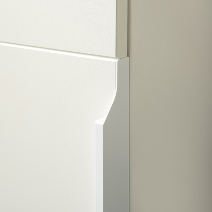 Октава Набор шкафов 45, цвет белый шагрень/дуб крафт золотой/фасады МДФ белый шагрень, ШхГхВ 128,8х35,3х197,6 см., универсальная сборка