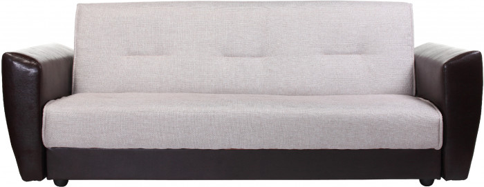 Диван-книжка Амстердам, 140х190, рогожка/экокожа, бежевый