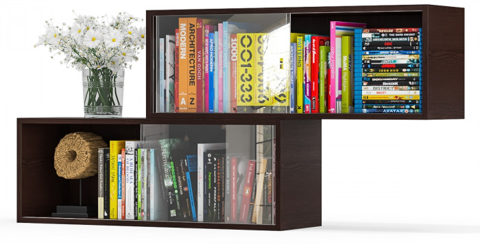 Две полки книжных С-МД-КН01, венге