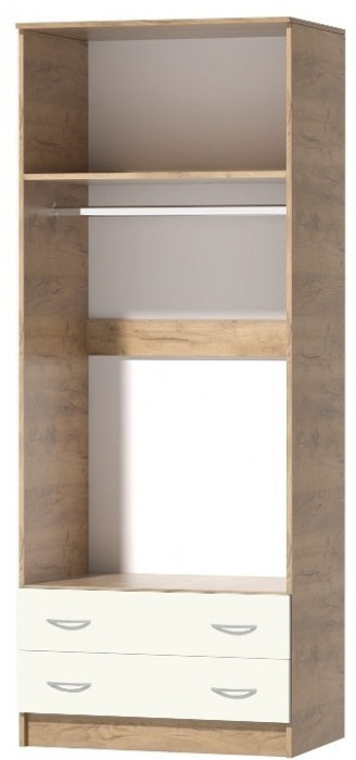 Кэт-7 Шкаф 2 створчатый (Крафт золотой / Миндаль)