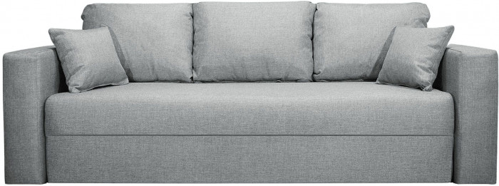 Диван-еврокнижка Ливерпуль, 160х195, пружинный блок, рогожка, серый