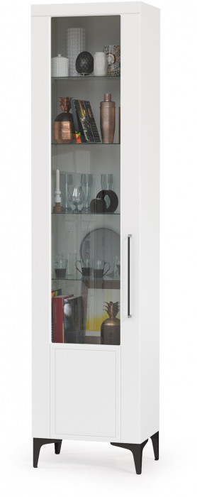 Валенсия Гостиная № 071, цвет ЛДСП белый шагрень/МДФ белый шагрень, ШхГхВ 327,2х38,3х225,2 см., ниша для ТВ 133х38х117 см., универсальная сборка