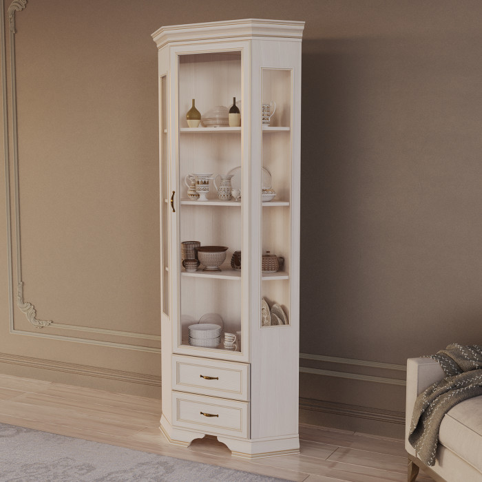 Шкаф-витрина угловой Сиена