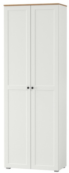 Остин 16.307 Шкаф, цвет белый шагрень/дуб крафт золотой, ШхГхВ 80х41,8х229,8 см.