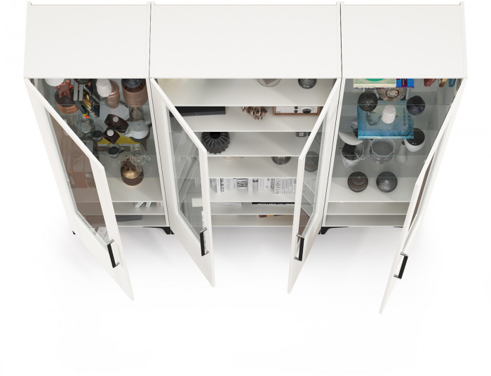 Валенсия Гостиная № 072, цвет ЛДСП белый шагрень/МДФ белый шагрень, ШхГхВ 194,1х38,1х225,2 см.