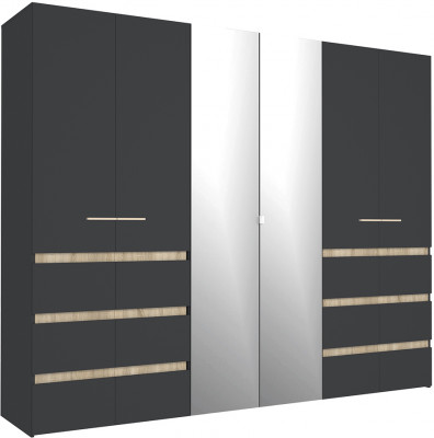 Шкаф для одежды и белья Анона, антрацит