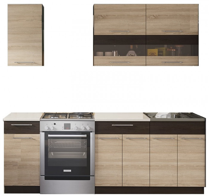 Кухонный гарнитур Маша 1.6 м, дуб сонома