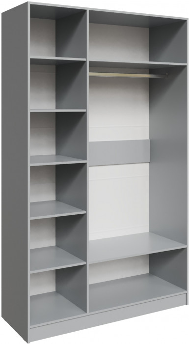 Шкаф Мадрид (1,4) с зеркалом, Камень серый