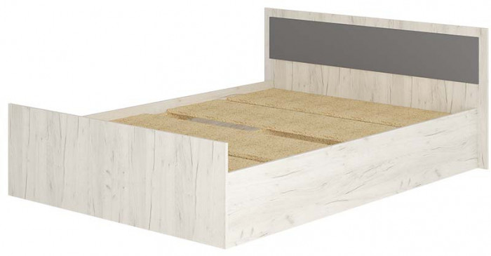 "Фиеста" кровать 1,4м LIGHT (1550х750х2032) дуб крафт белый