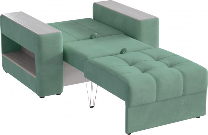 Кресло-кровать "Доро", Мятный/МДФ холст белый