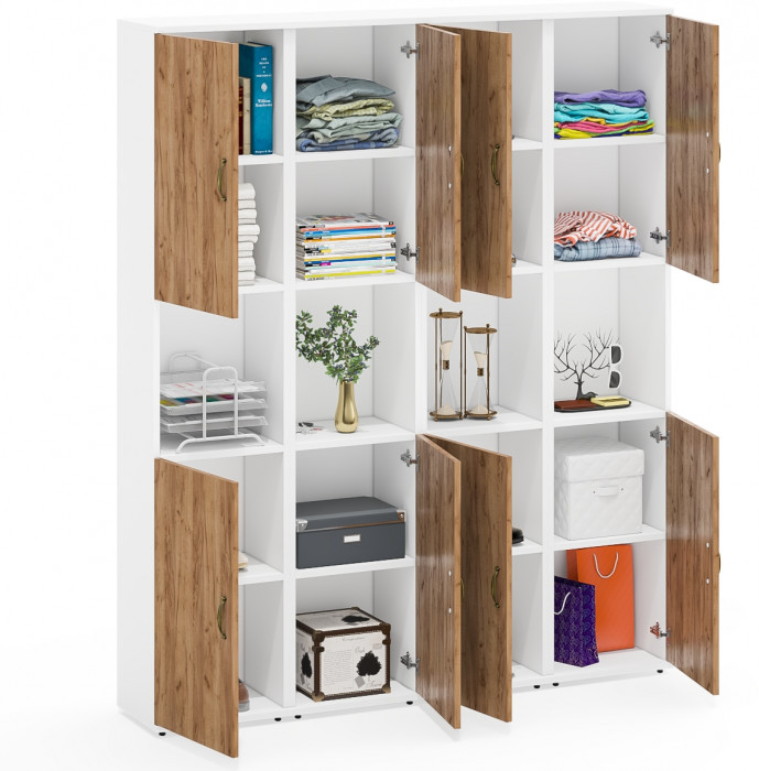 Лидер-8 Пенал 4 шт., белый шагрень/крафт золото