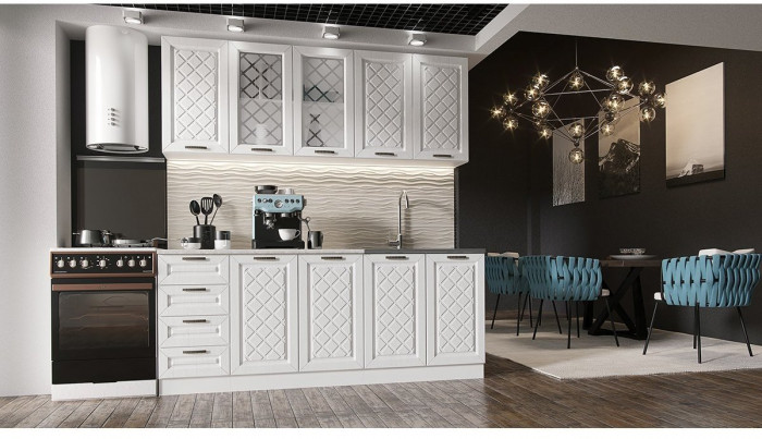 Кухня МДФ Агава 2000, антрацит