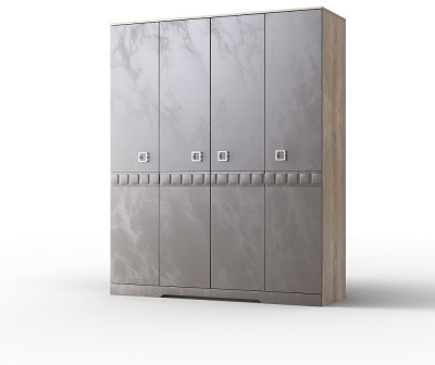 Шкаф для одежды 4-х дверный "Римини" - Дуб мадура/Перламутр тауп
