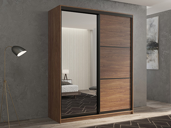 Шкаф-купе Кааппи 2 Морское Дерево Винтаж 120х60х230 см