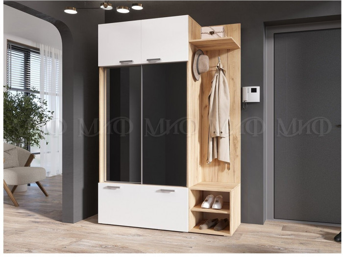 Прихожая Стелла ЛДСП (Дуб Крафт белый)