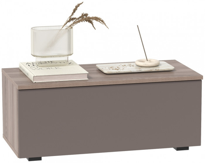 Роквуд Тумба под ТВ 16.54.01, цвет корпус ДСП эмили блаш/фасады МДФ графит мягкая шагрень, ШхГхВ 76,8х36,8х32 см.