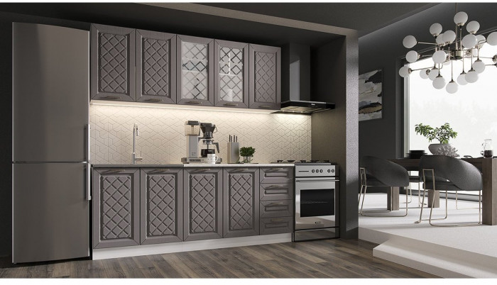 Кухня МДФ Агава 2000, Акация белая