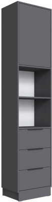 Шкаф Мадрид торцевой (0,35) с 3 ящ., Графит серый