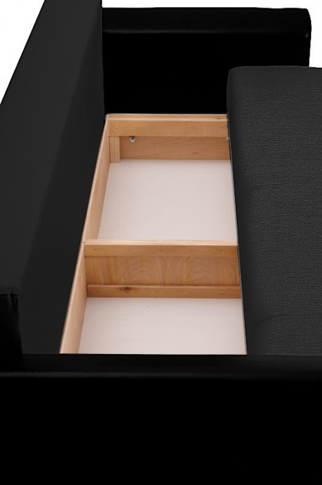 Диван-еврокнижка Амстердам, 160х195, пружинный блок, велюр черный